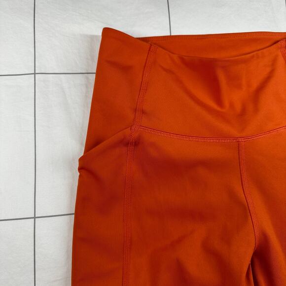 Girlfriend Collective Leggings Womens Small Orange Compressive High Rise Pocket - Picture 7 of 11